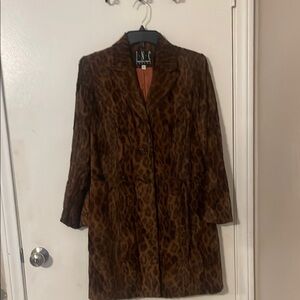 INC International Concepts Women's Leopard Print Coat
